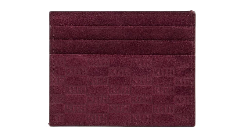 Kith Monogram Suede Card Holder Magma