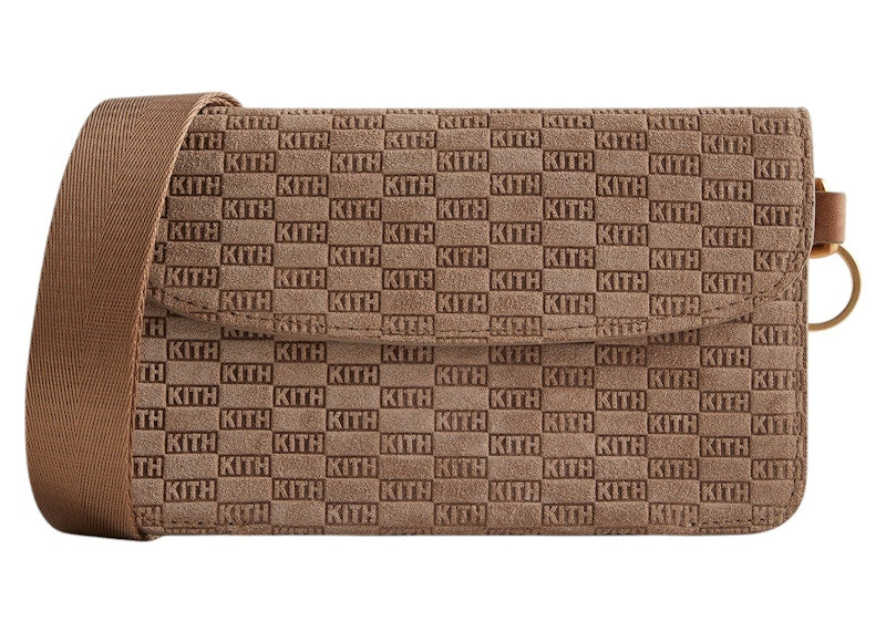 Kith Monogram Suede Double Crossbody Pouch Loft