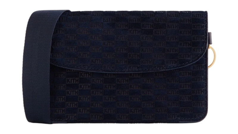 Kith Monogram Suede Envelope K20 Bag Ink