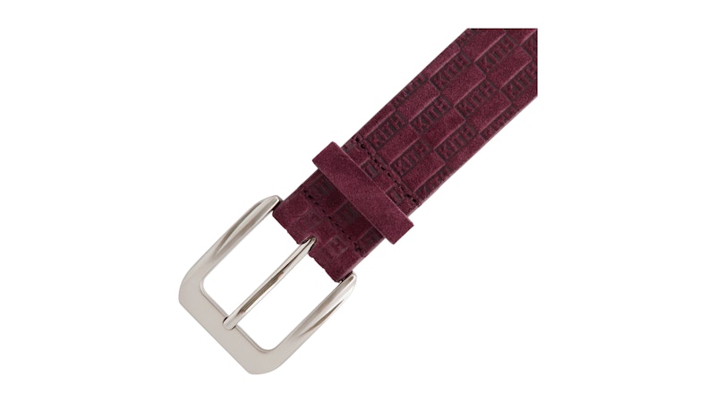 Kith Monogram Suede Leather Belt Magma