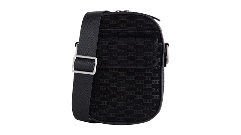 Kith Monogram Suede Passenger K15 Bag Black