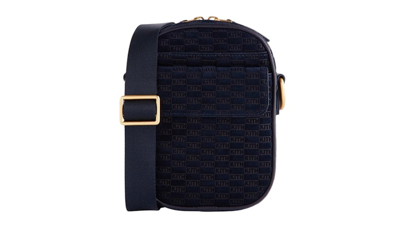 Kith Monogram Suede Passenger K15 Bag Ink