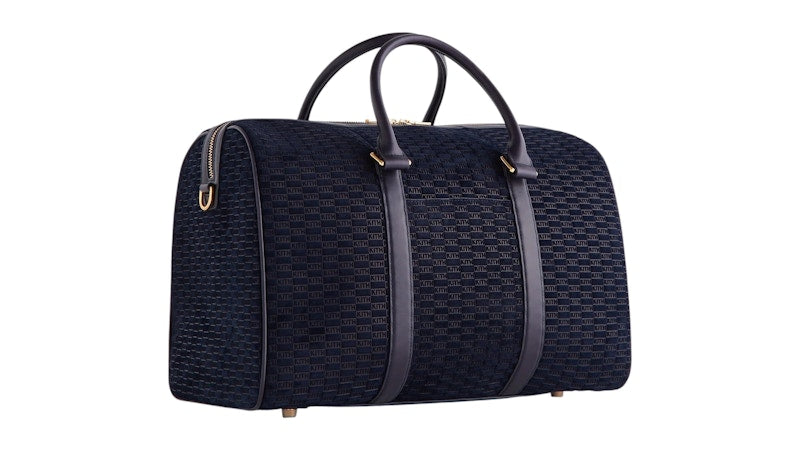 Kith Monogram Suede Traveler K40 Bag Ink