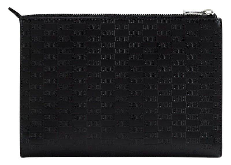 Kith Monogram Zipper Pouch Black