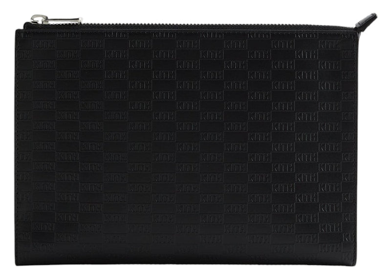 Kith Monogram Zipper Pouch Black