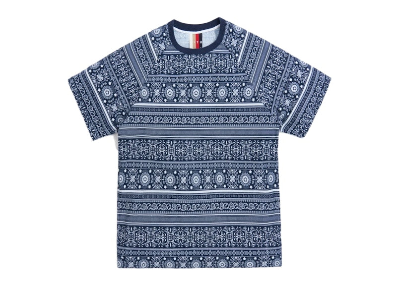Kith Moroccan Print Seersucker Howard Tee Navy/White