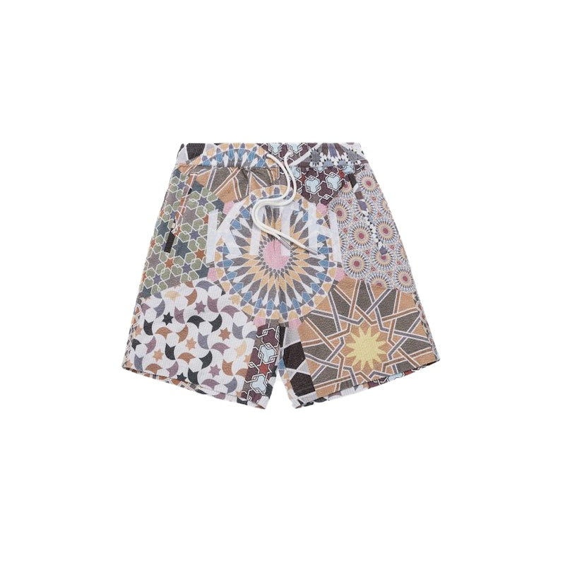 Kith Moroccan Tile Print Seersucker Shorts Multi