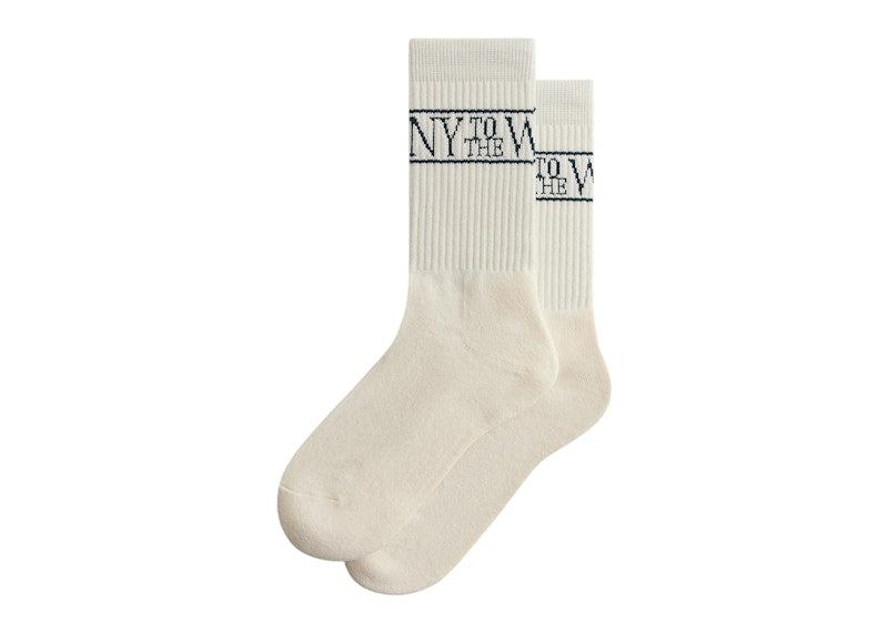 Kith NY to the World Crew Socks White