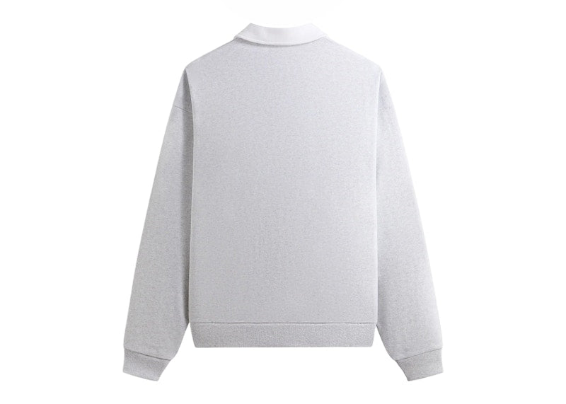 Kith Nelson Collared Pullover (SS25) Light Heather Grey