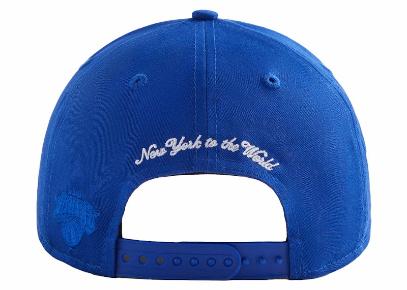 Kith New Era The New York Knicks Cotton 9Forty A-Frame Snapback Royal