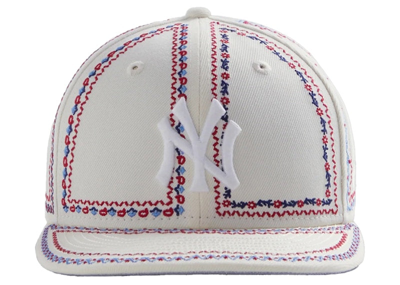 Kith New Era Yankees Floral Frame 59Fifty Fitted Hat Sandrift