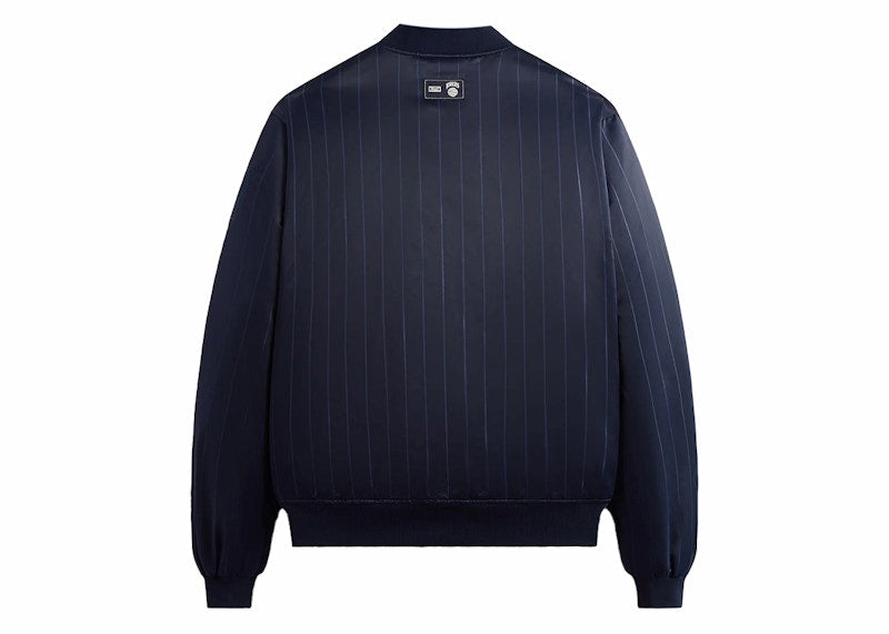 Kith New York Knicks Pinstripe Satin Bomber Jacket Nocturnal