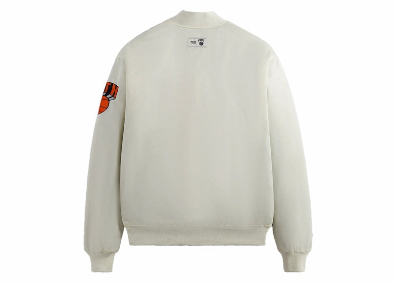 Kith New York Knicks Pinstripe Satin Bomber Jacket Silk