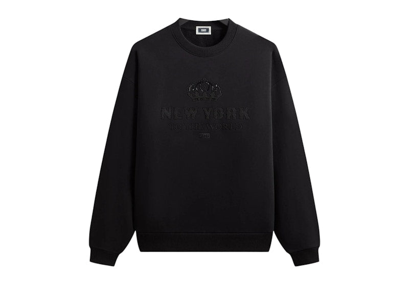 Kith New York To The World Crown Crewneck Black