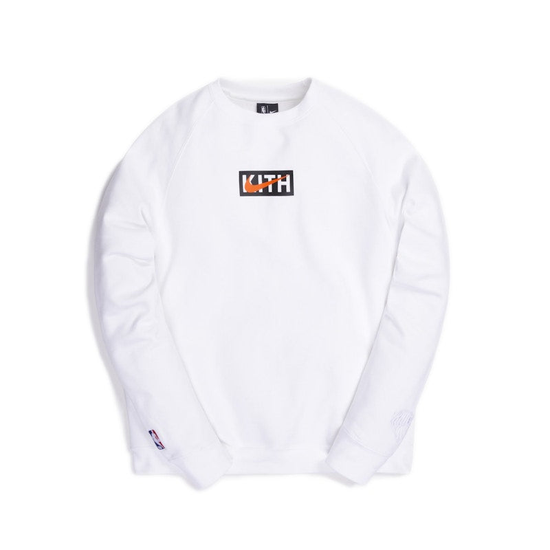 Kith & Nike for New York Knicks Fleece Crewneck White