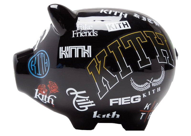 Kith Novelty Logo Piggy Bank Black