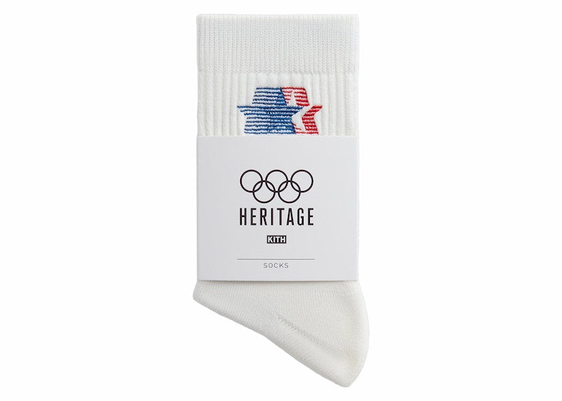 Kith Olympics Heritage Los Angeles Mid Crew Sock Silk