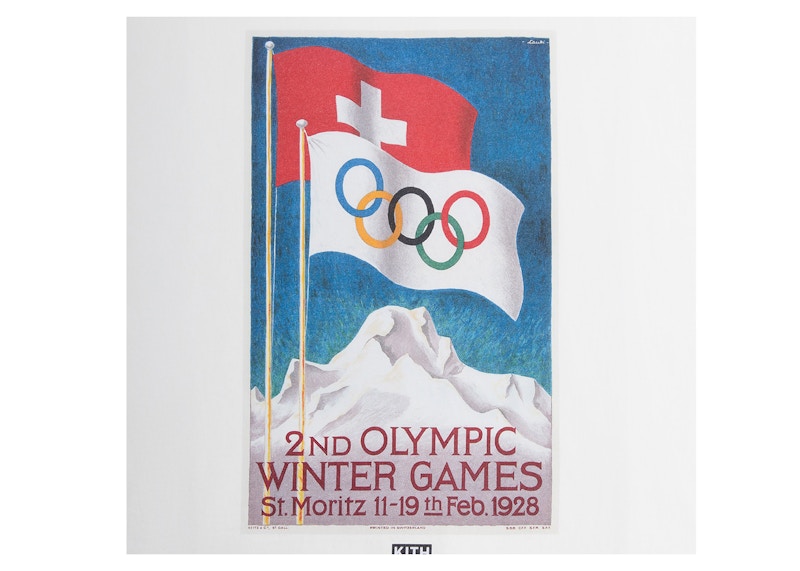 Kith Olympics Heritage St. Moritz 1928 Vintage Tee White