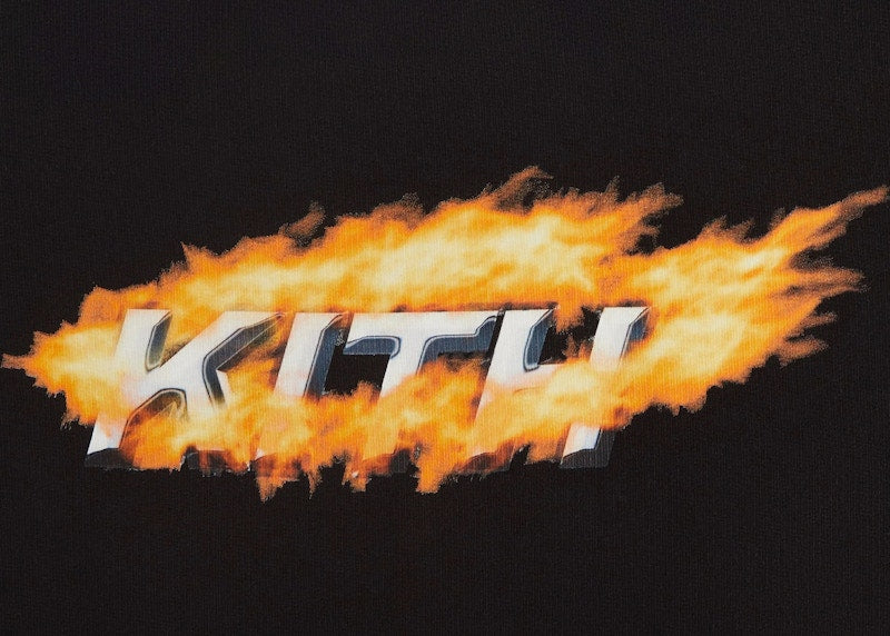 Kith Orbit Flame Vintage Nelson Crewneck Black