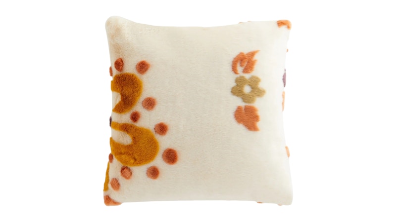 Kith Paisley Faux Fur Pillow Sandrift