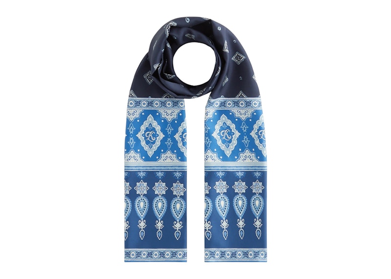 Kith Paisley Printed Silk Scarf Nocturnal
