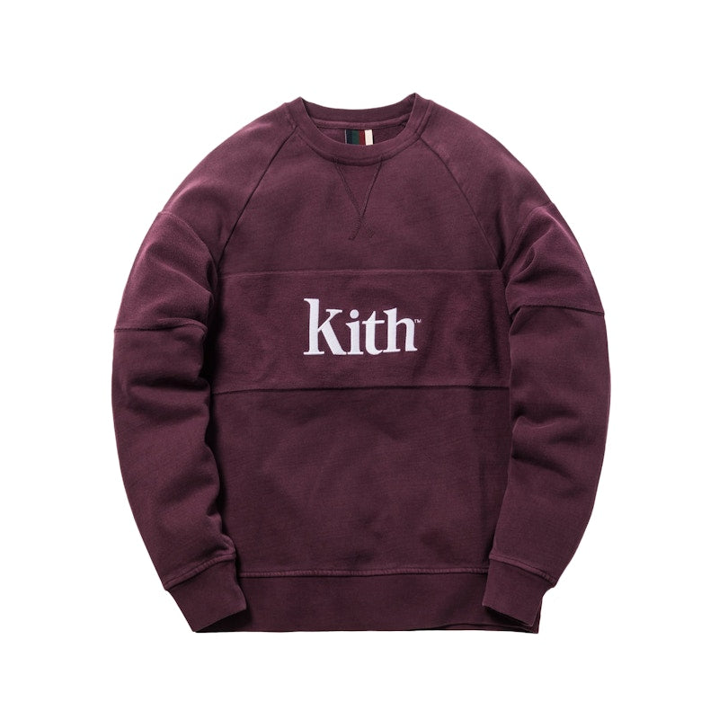 Kith Paneled Williams Crewneck Purple Dawn