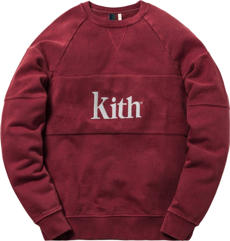 Kith Paneled Williams Crewneck Rust