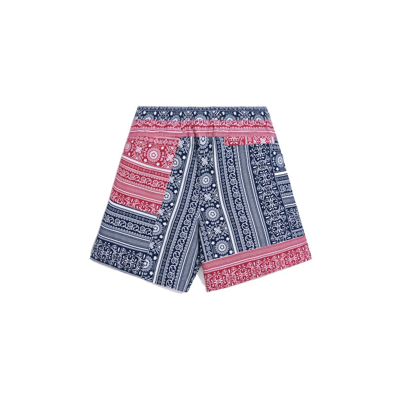 Kith Patchwork Bandana Hardaway Red/Navy Multi