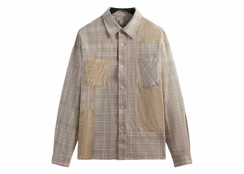 Kith Patchwork Jaydin Buttondown Shirt Sediment