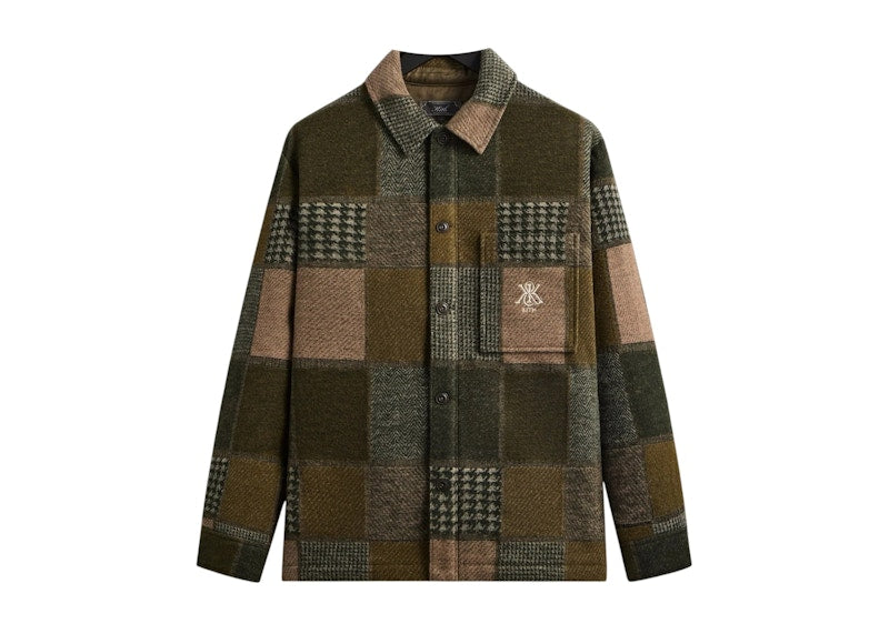 Kith Patchwork Wool Coaches Jacket Chelonian