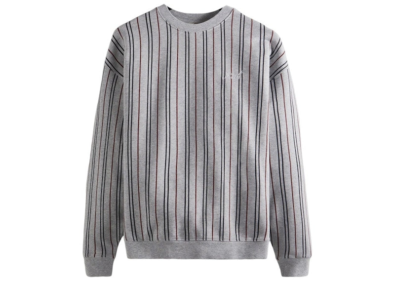 Kith Pinstripe Classic Crewneck Light Heather Grey