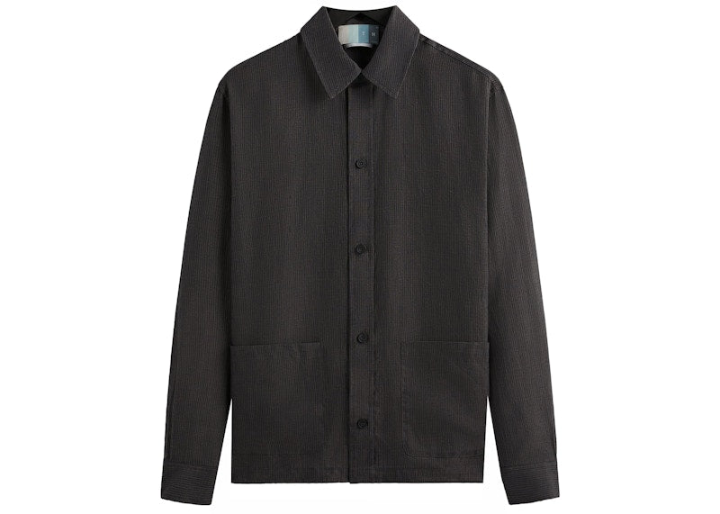 Kith Pinstripe Linen L/S Boxy Overshirt Kindling