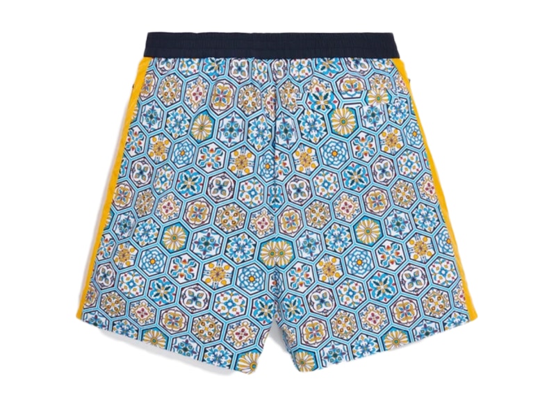 Kith Printed Shorts w Side Panel Blue/Multi