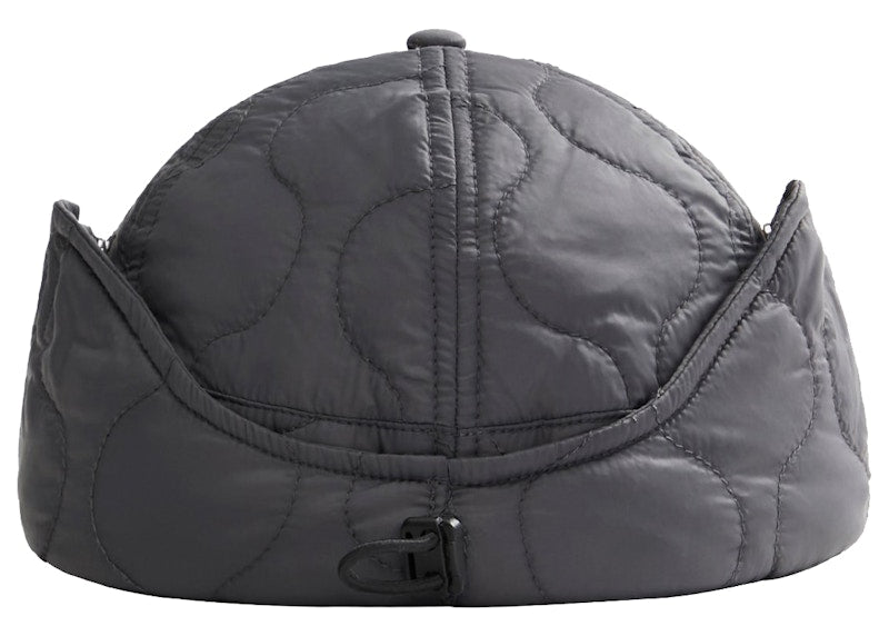 Kith Quilted Nylon Ear Flap Hat Battleship