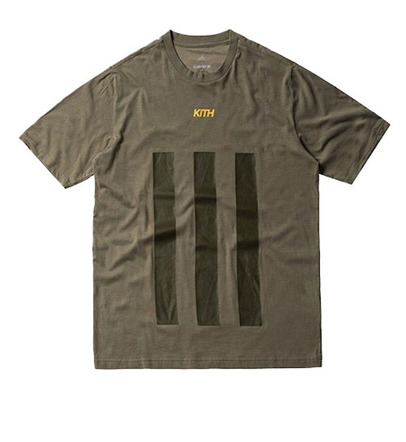 Kith Rays Big Stripe Tee Olive