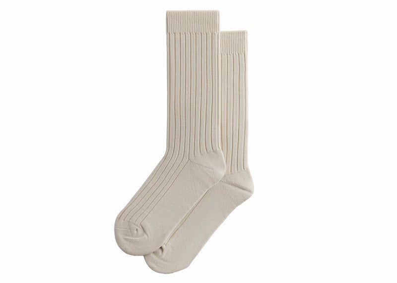 Kith Ribbed Cotton Socks Sandrift