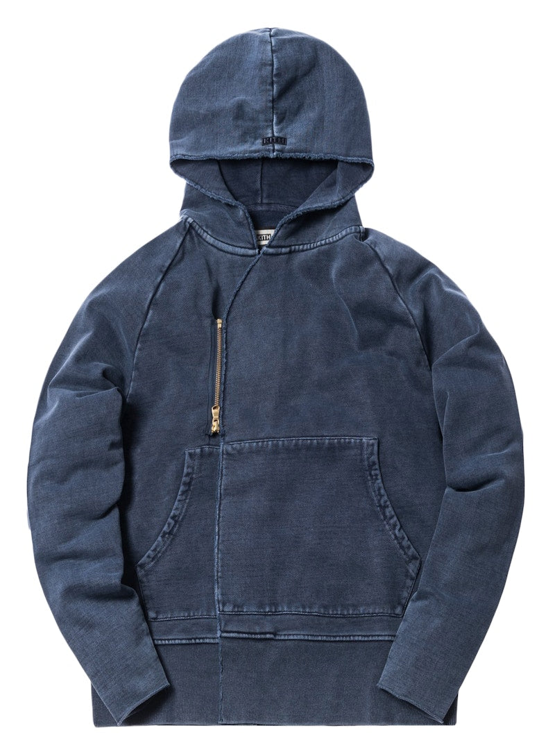 Kith Roman Terry Overlap Hoodie Dark Indigo