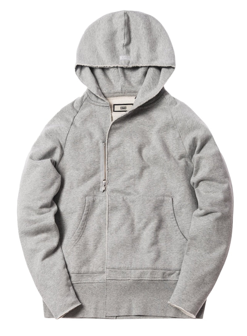 Kith Roman Terry Overlap Hoodie Heather Grey
