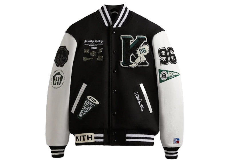 Kith Russell Athletic CUNY Brooklyn College Golden Bear Jacket Black