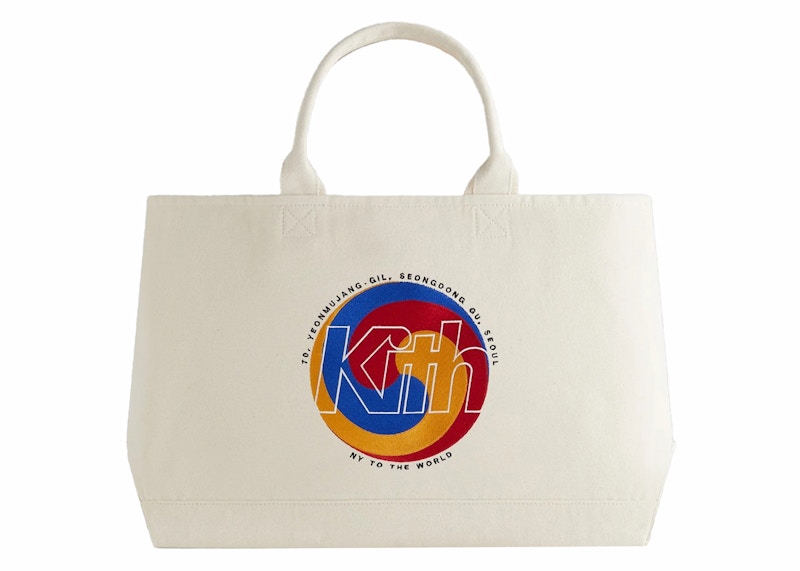 Kith Seoul Spiral Canvas Tote Bag Sandrift