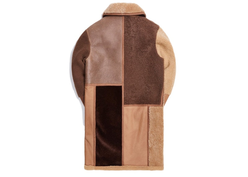 Kith Shearling Patchwork Becker Coat Tan/Multi