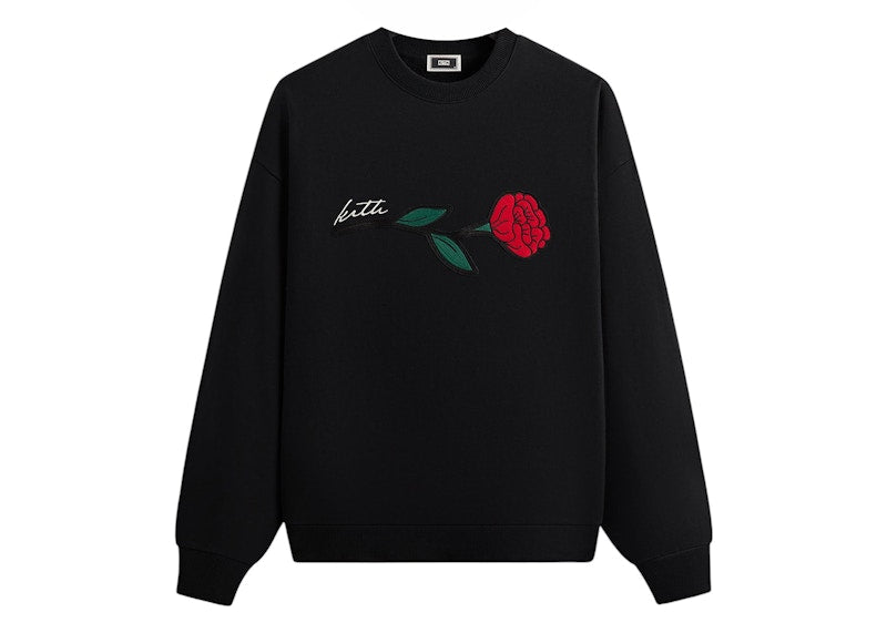 Kith Signature Rose Crewneck Black