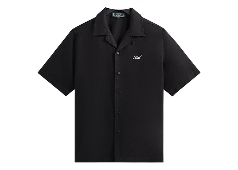 Kith Silk Cotton Thompson Camp Collar Shirt Black