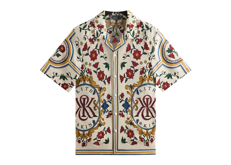Kith Silk Thompson Camp Collar Shirt Sandrift