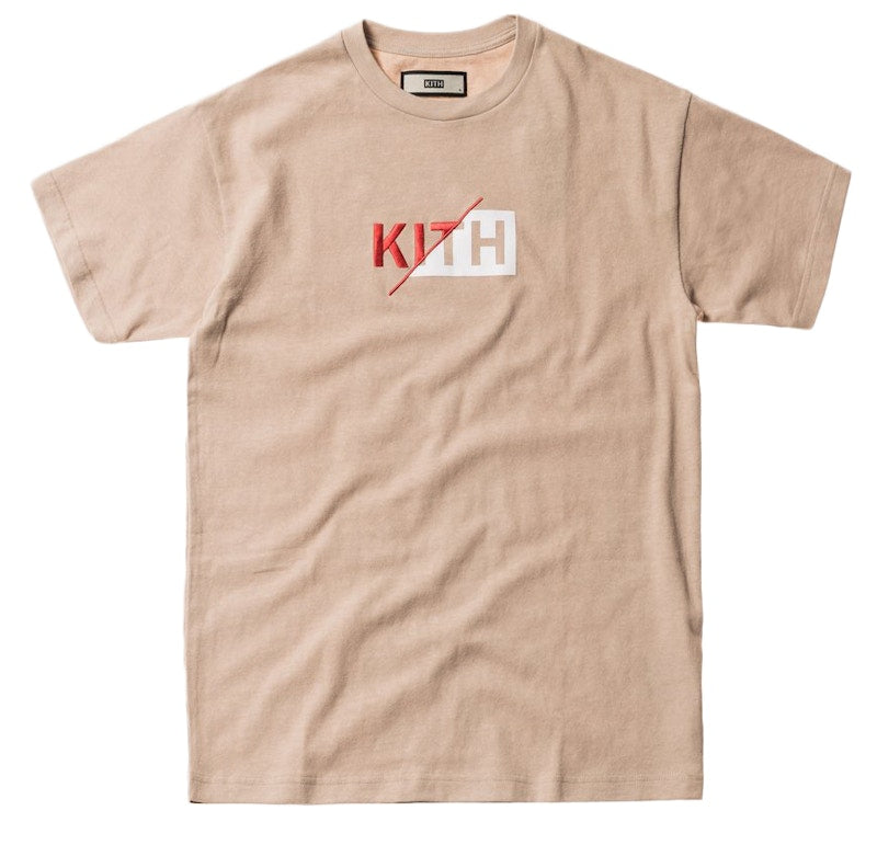 Kith Slash Classic Logo Tee Sand