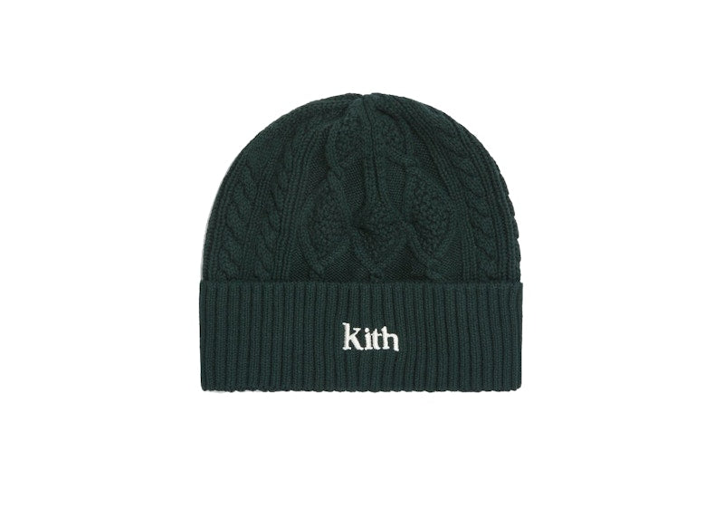 Kith Slyvan Cable Beanie Scarab