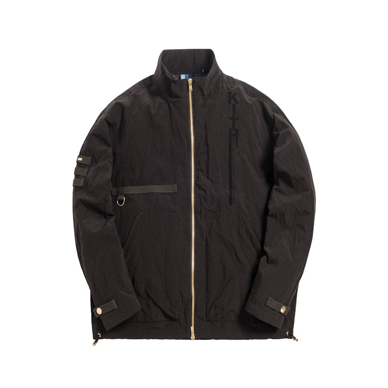 Kith Solid Militia Crinkle Nylon Jacket Espresso