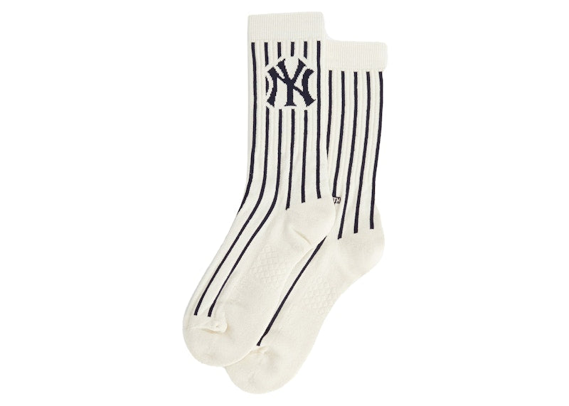 Kith Stance for New York Yankees Pinstripe Socks Sandrift