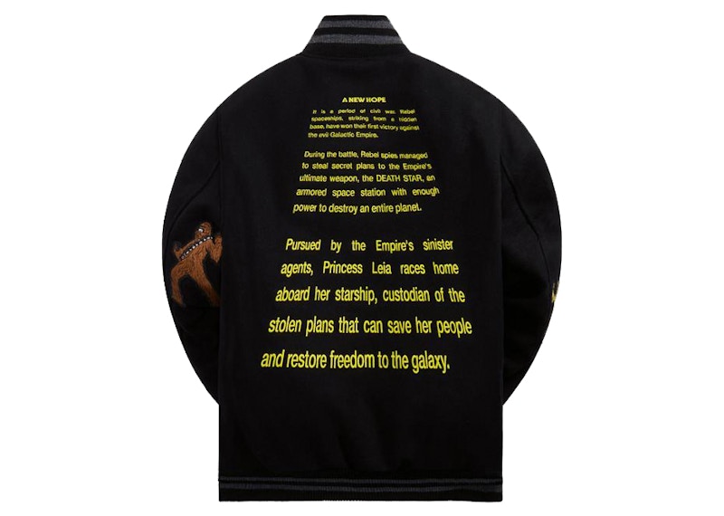 Kith x STAR WARS for Golden Bear Varsity Jacket Black
