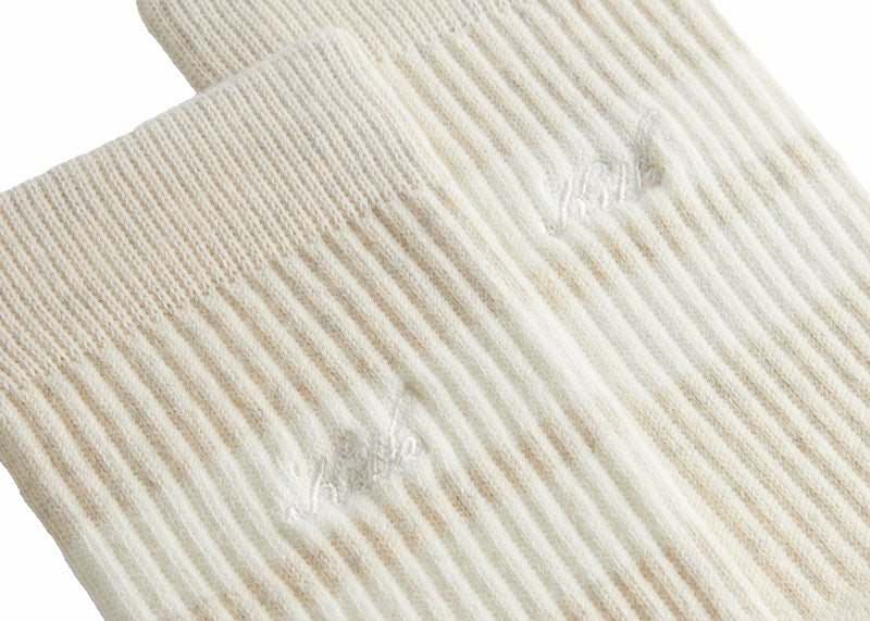 Kith Stripe Embroidery Script Crew Socks Lace